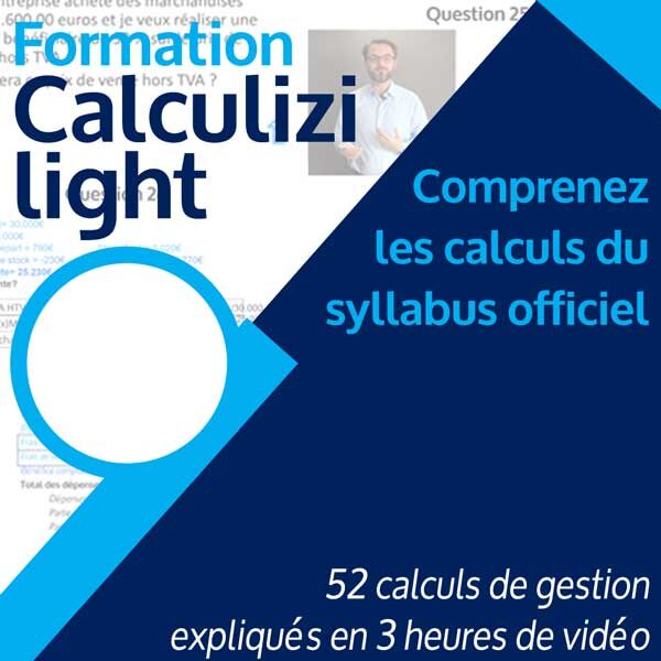 Image résumé formation gestion Calculizi light